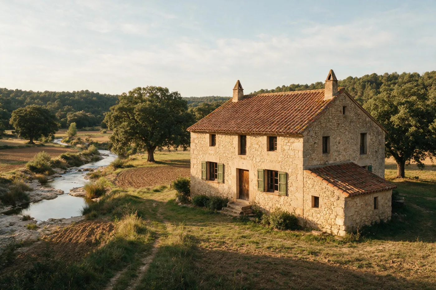 Arquitectura característica de Bescanó, al Gironès