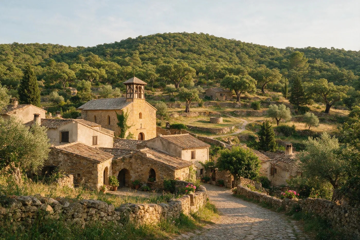 Arquitectura característica de Llambilles, al Gironès